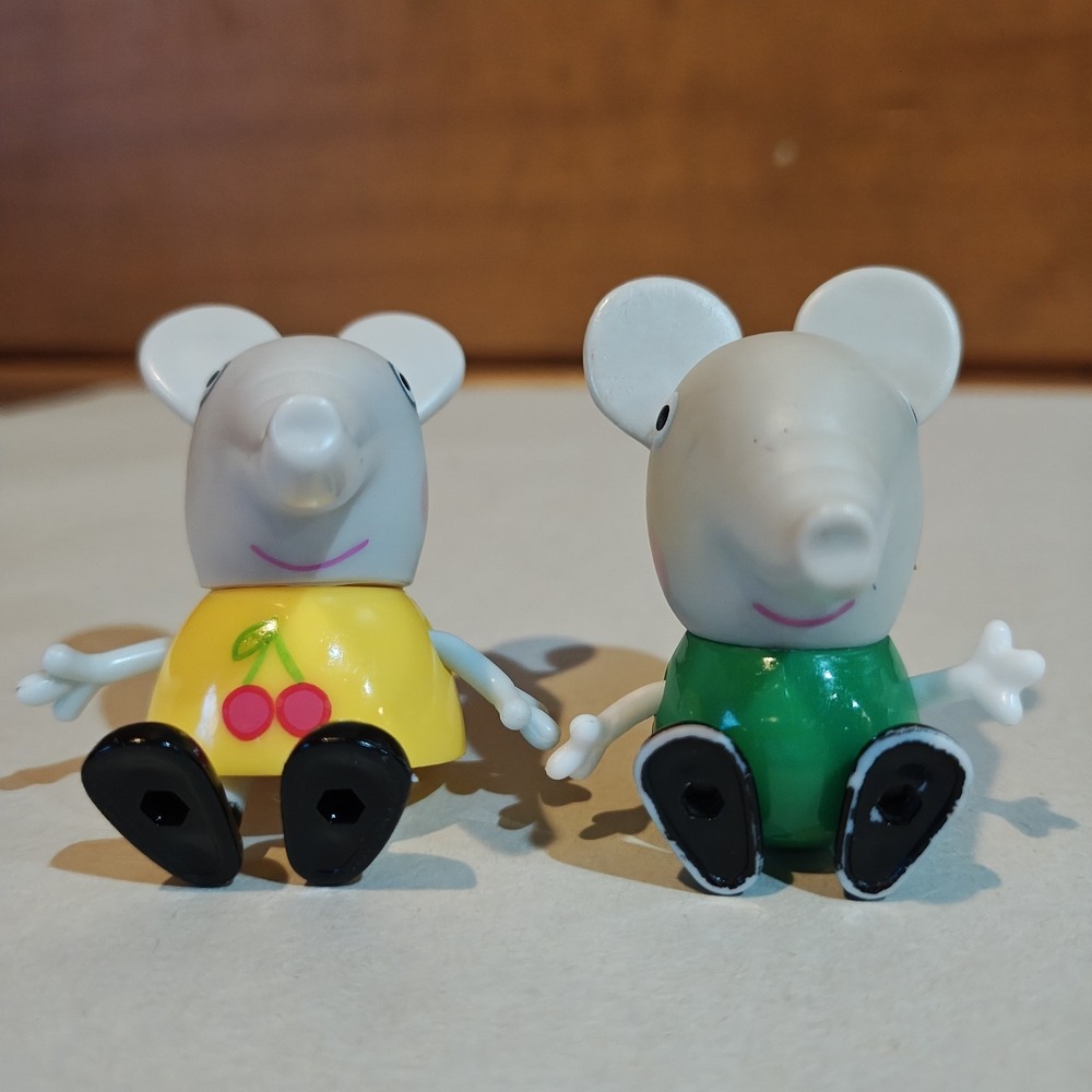 Peppa Pig Emily Sister Edmond Elephant Brother Lot Of 2 Friends Figures Toy 2003